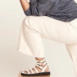 J.CREW Mallorca Leather platform gladiator sandals NWOB SZ 7.5